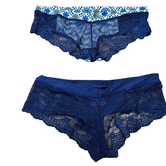 NAJA Underwear Cheeky Hipster Navy Blue Lace Size XL - Picture 2 of 8